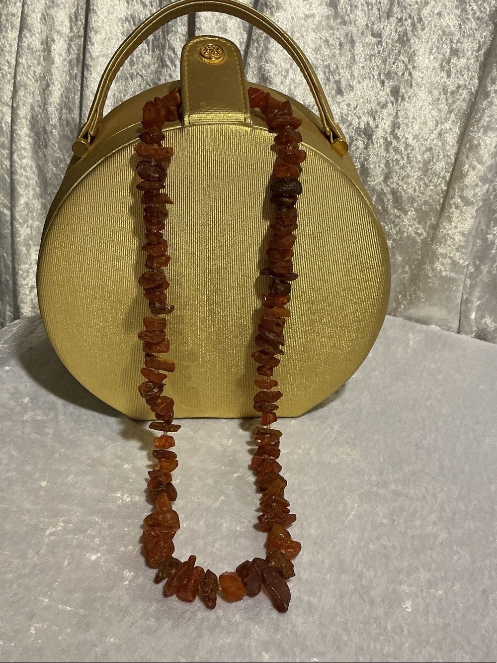 Vintage eBaltic Graduated Amber Nugget Necklace